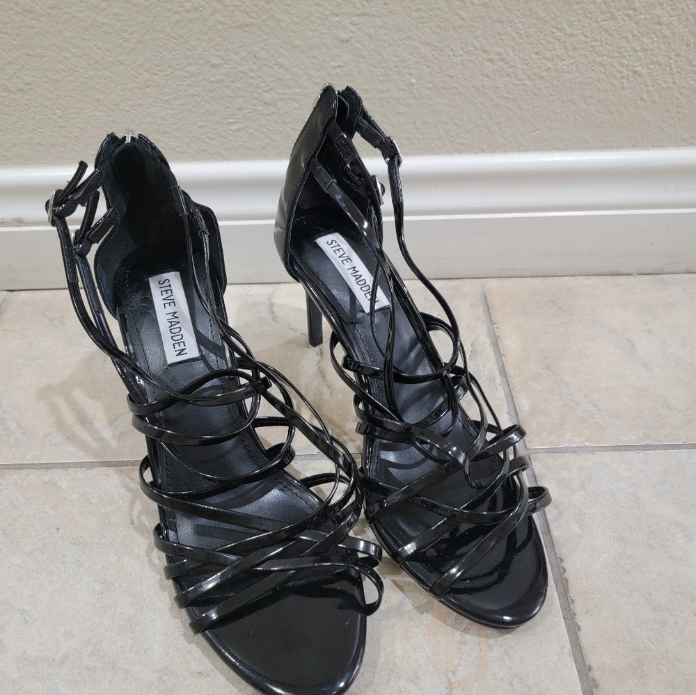 Steve Madden Black Heeled Sandals